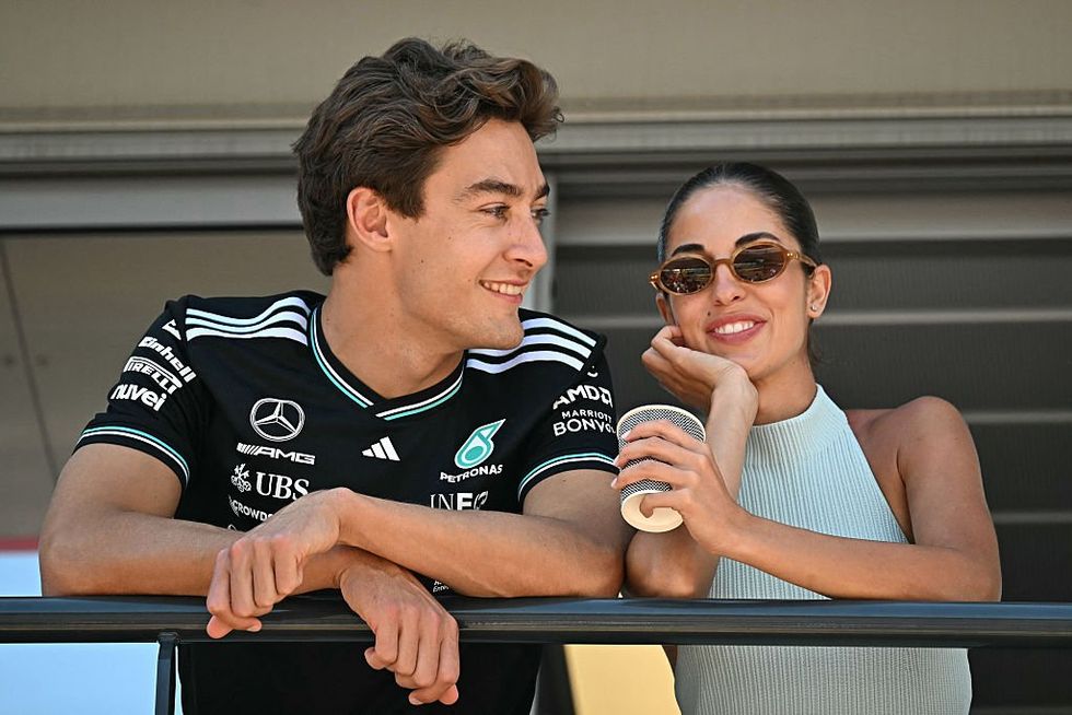 George Russell and Carmen Montero Mundt