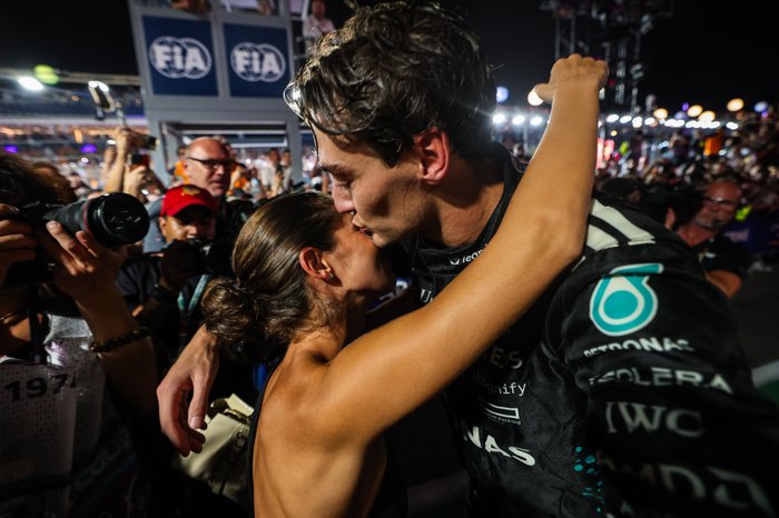 George Russell and Carmen Montero Mundt