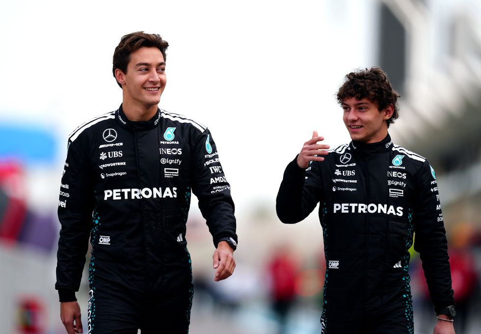 George Russell and Kimi Antonelli