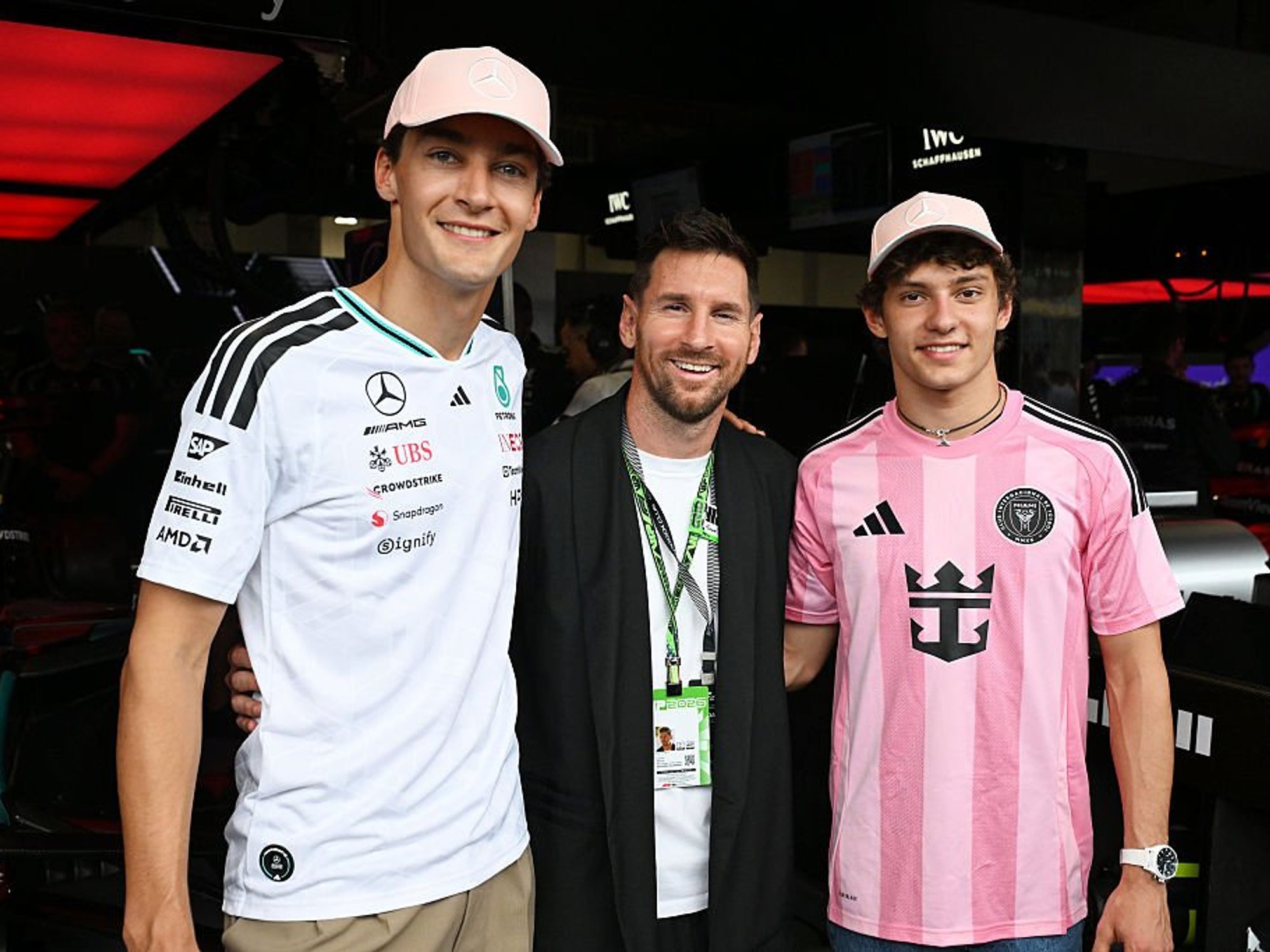 George Russell, Lionel Messi, Kimi Antonelli