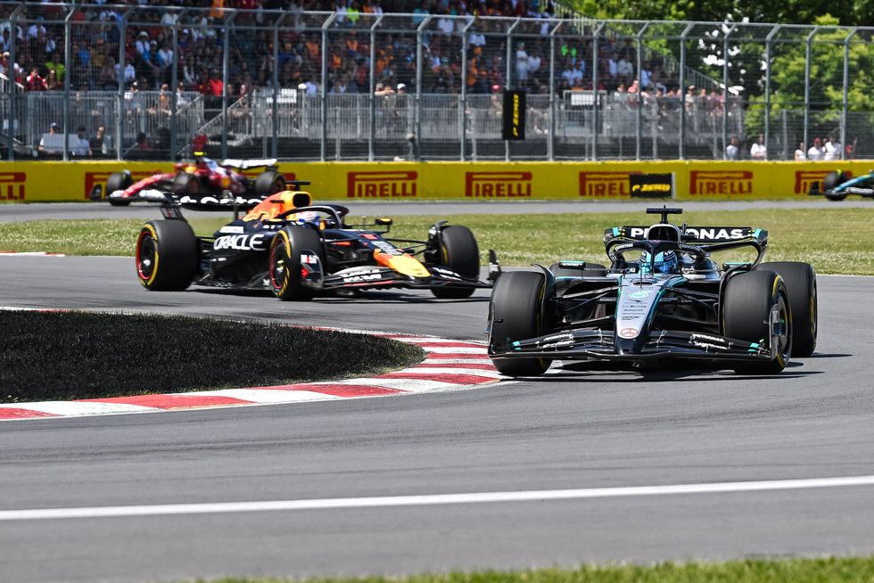 George Russell, Max Verstappen