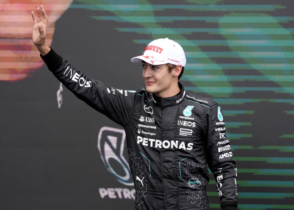George Russell secured his first podium of the season