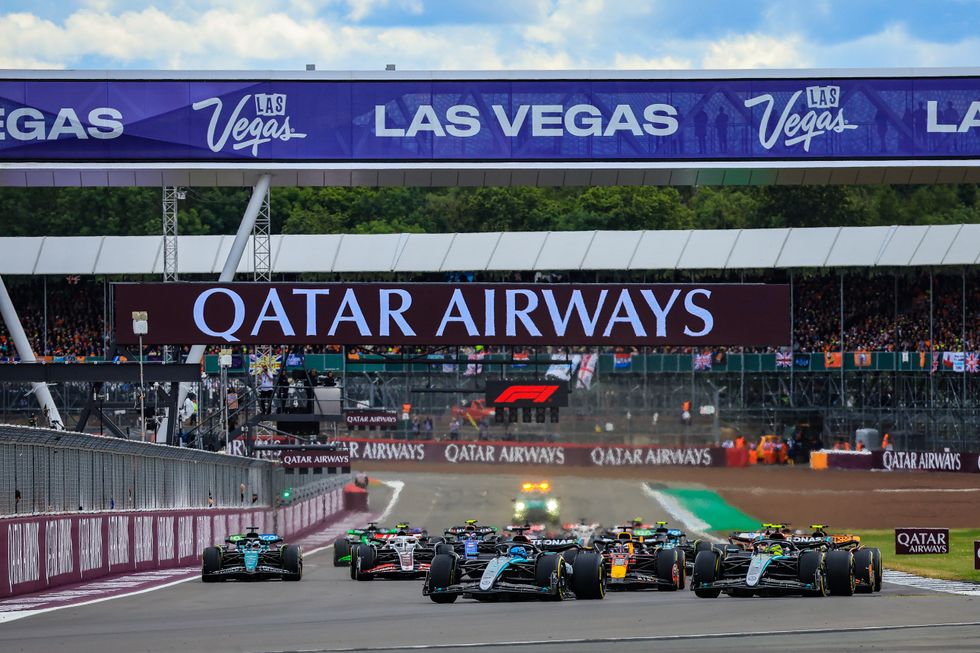 George Russell started the race on pole