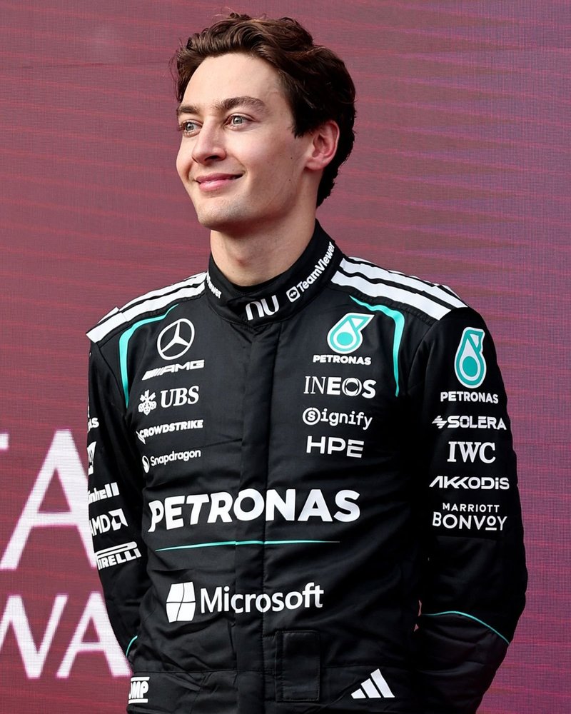 George Russell was all smiles after winning the Australian Grand Prix