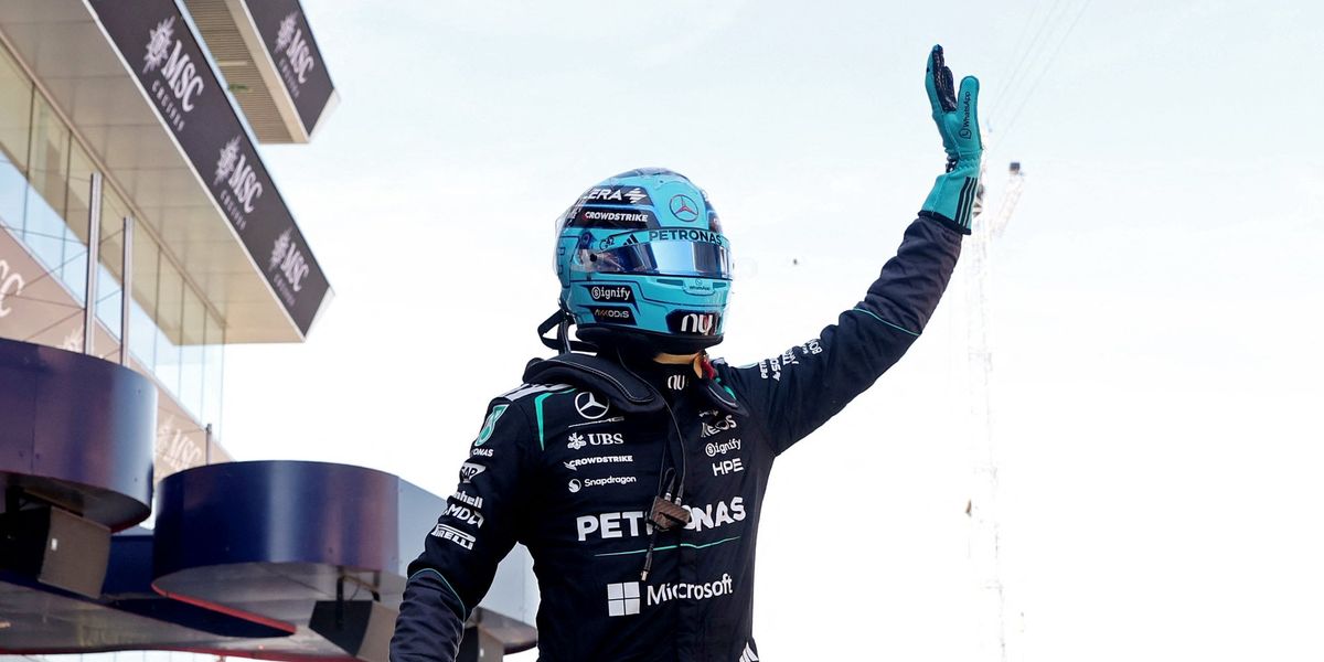 George Russell takes pole with Lewis Hamilton starting second in British front row George Russell takes pole with Lewis Hamilton starting second in British front row