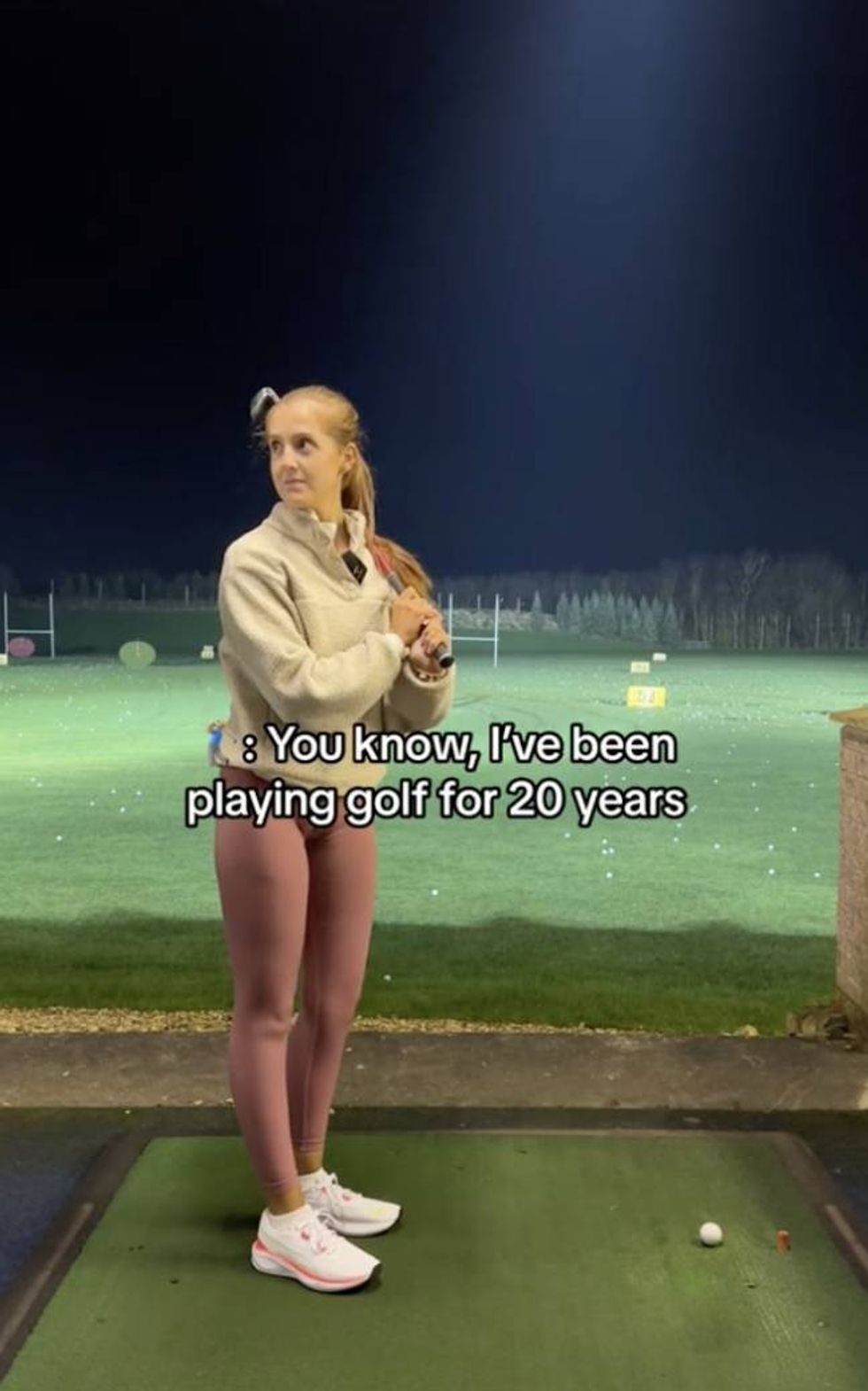 Georgia Ball didn't appear to let the guy know she was a PGA professional
