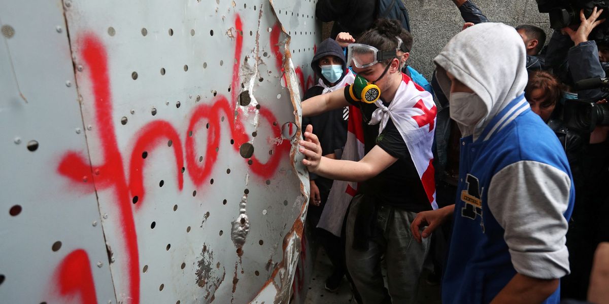 NextImg:Georgia hit by violent protests as activists clash with police in fury over new 'Kremlin-like' law