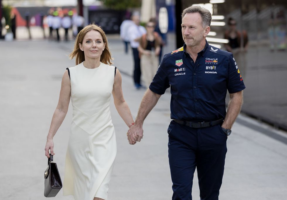 Geri Halliwell and Christian Horner put on a defiant front earlier this year