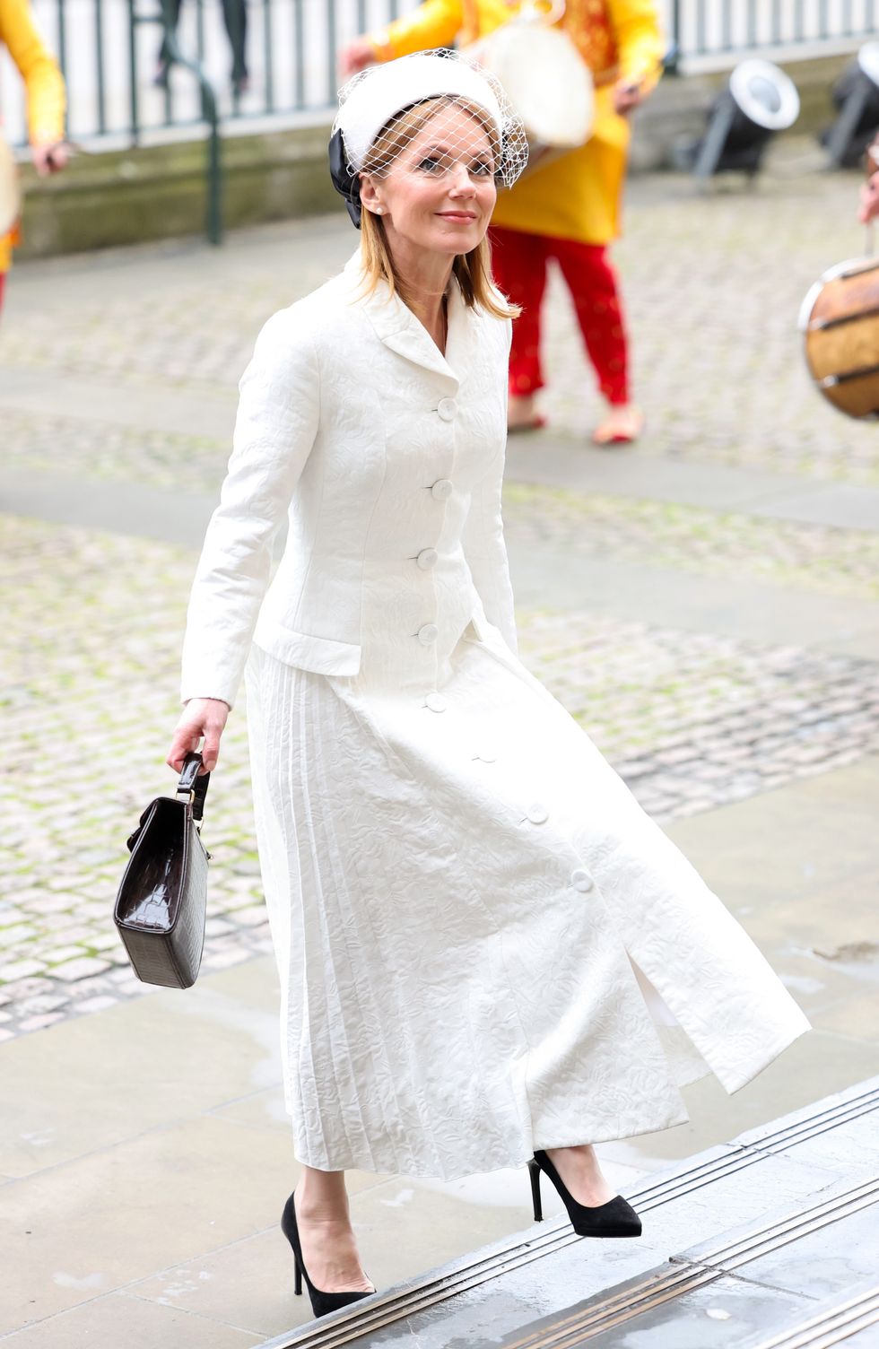 Geri Halliwell wore her trademark all-white ensemble