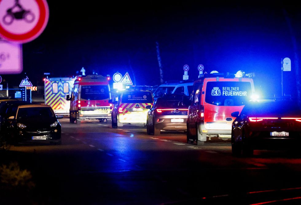 German ambulances carrying Ebola patient