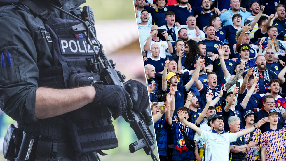 German police/Scotland fans