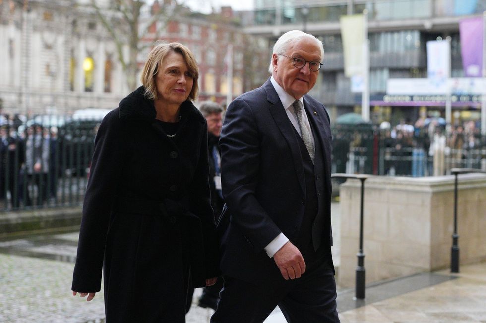 German President Frank-Walter Steinmeier and his wife Elke B\u00fcdenbender
