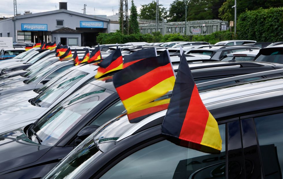 Germany flags on cars