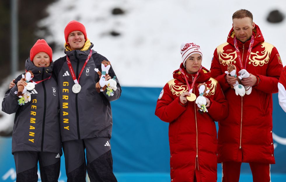 Germany staged their own silent protest against the Russians