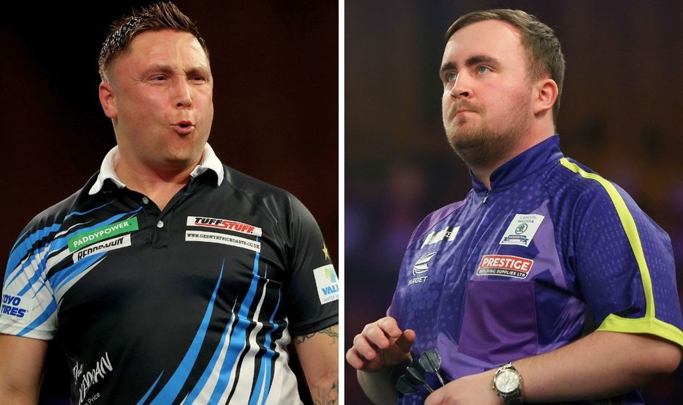 Gerwyn Price and Luke Littler