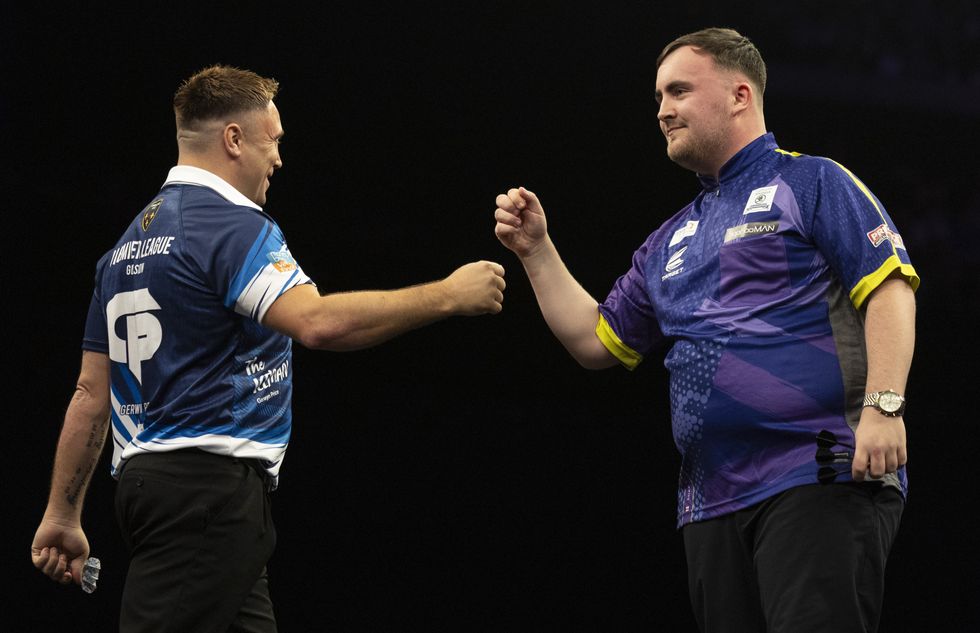 Gerwyn Price and Luke Littler
