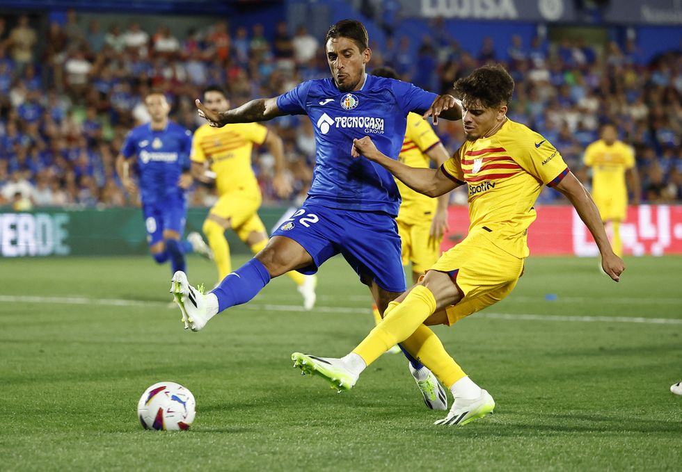Getafe in action against Barcelona