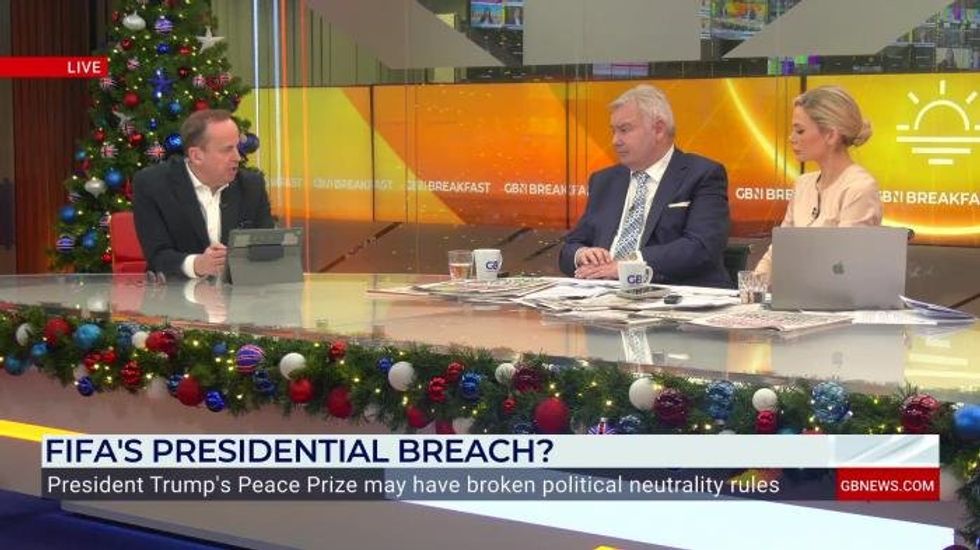 Gianni Infantino accused of breaking Fifa’s neutrality rules after awarding Donald Trump peace prize