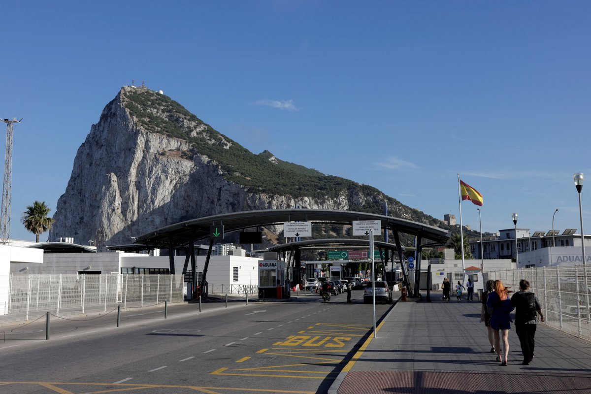 Gibraltar, as viewed from Spain