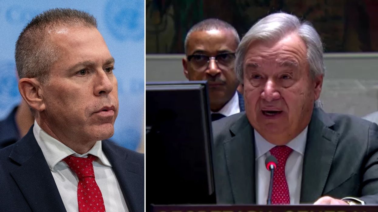 Gilad Erdan and Antonio Guterres