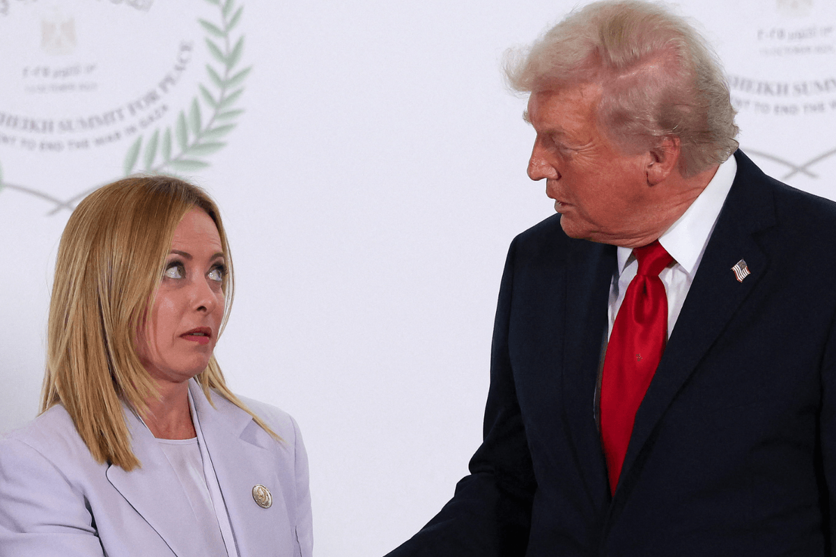 Giorgia Meloni and Donald Trump