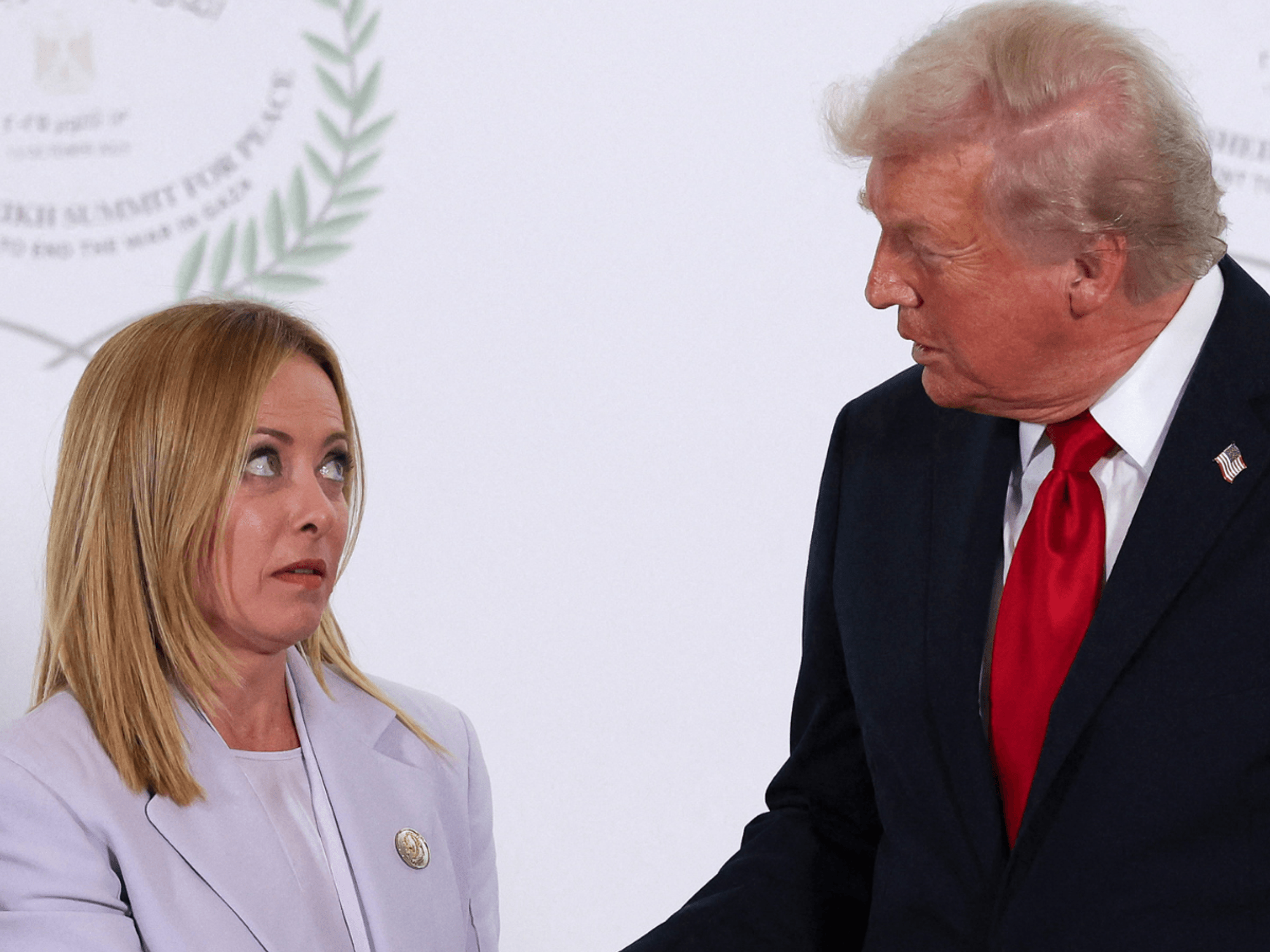 Giorgia Meloni and Donald Trump