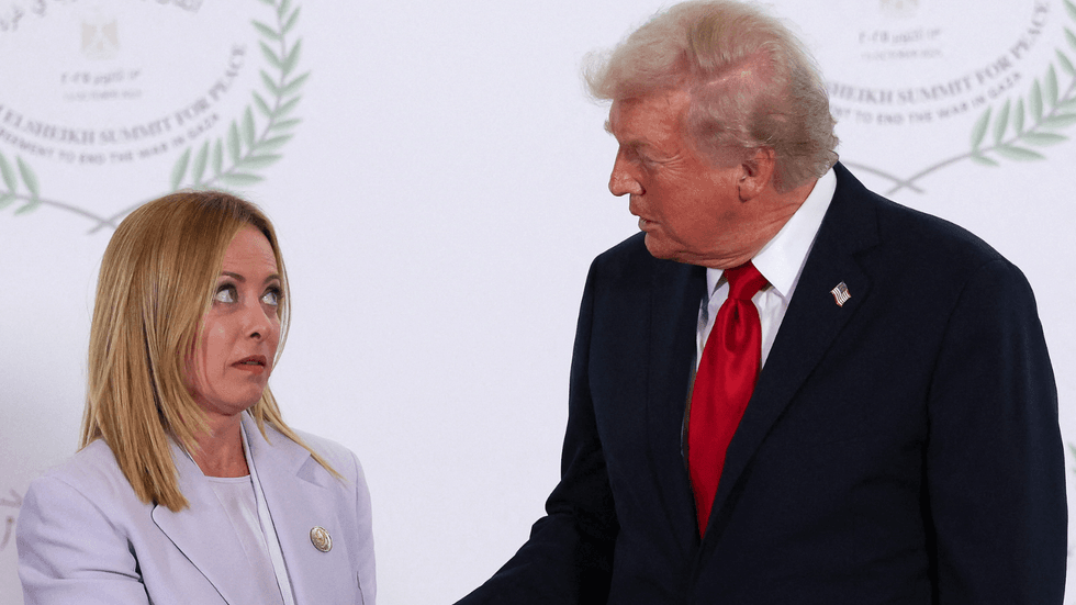 Giorgia Meloni and Donald Trump