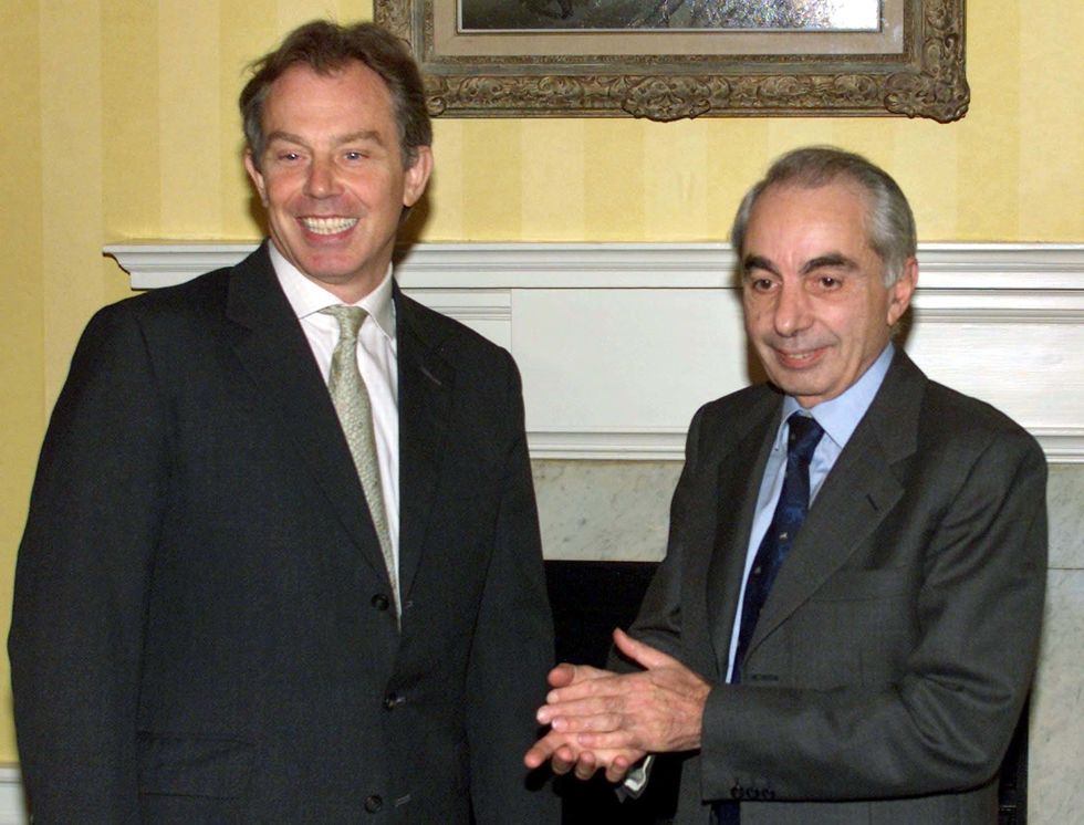 Giuliano Amato with Tony Blair