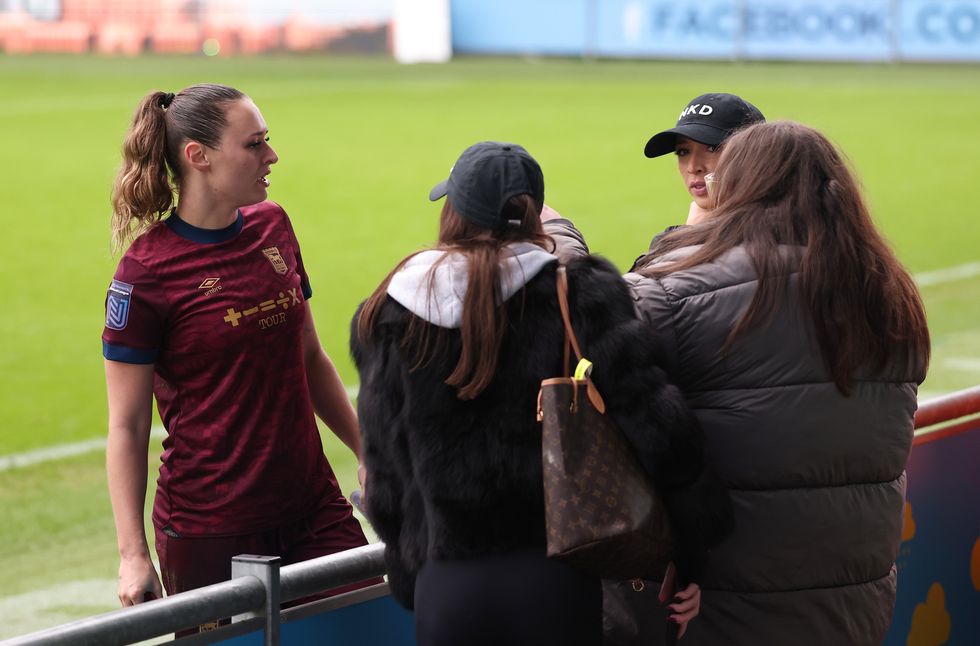GK Barry and Portsmouth player Ella Rutherford