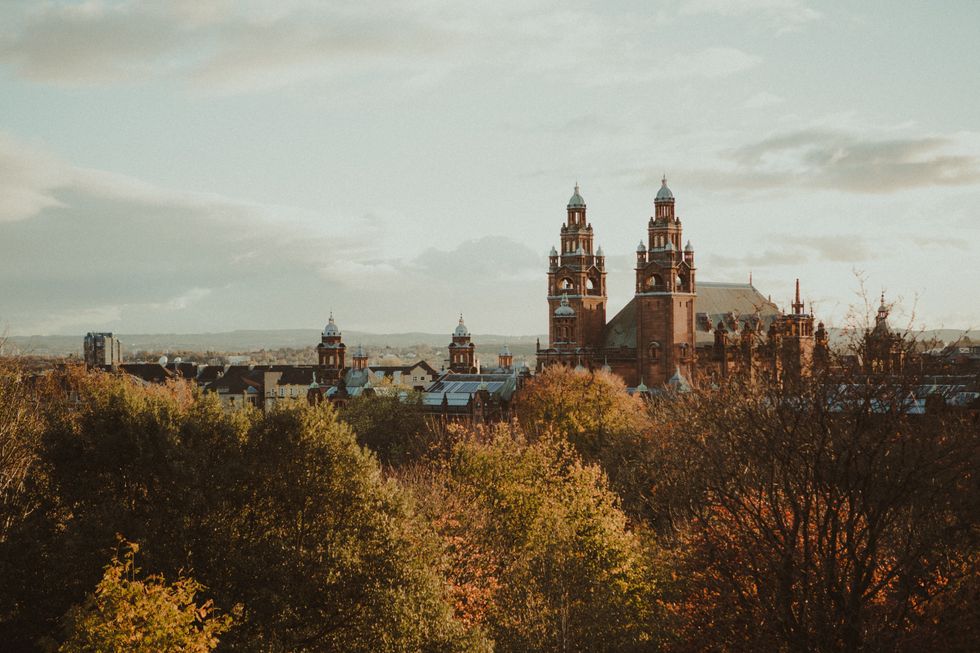 Glasgow buildings and trees