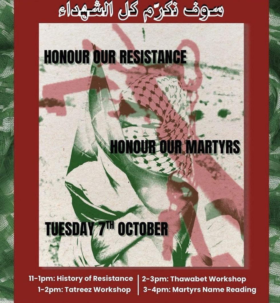 Glasgow University Justice for Palestine Society promoting event