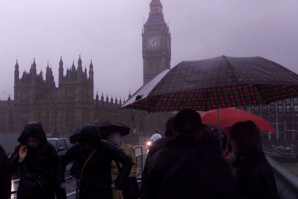 Gloomy weather outside the Big Ben