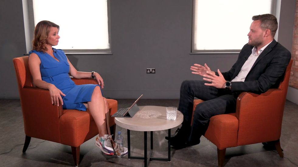 Gloria de Piero with Ben Bradley