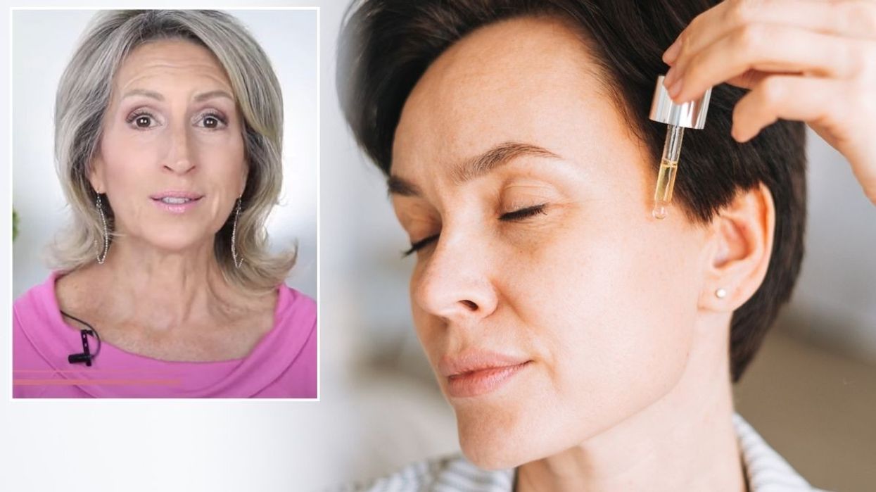 Glory B / Woman applying serum to face