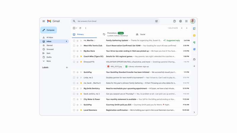 Gmail can now suggest replies in your voice