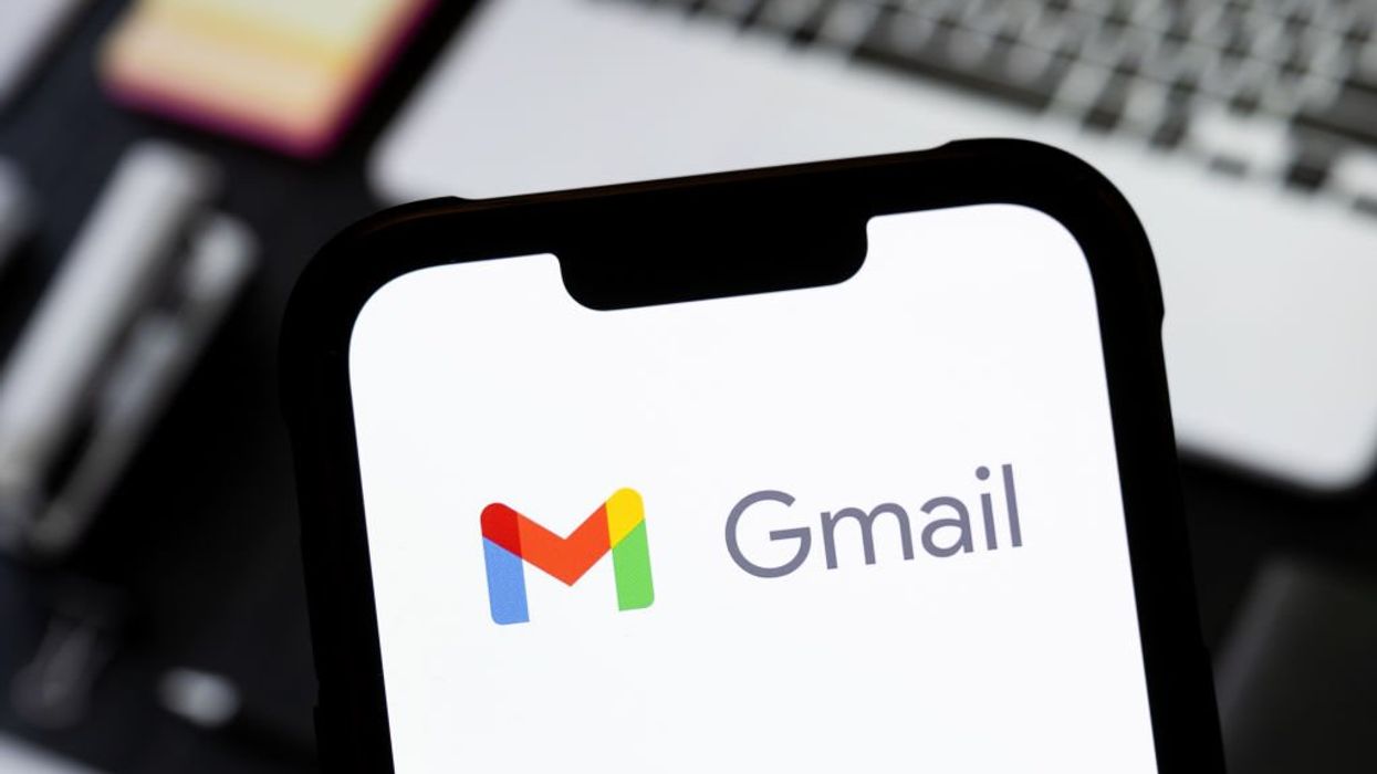Gmail logo on phone