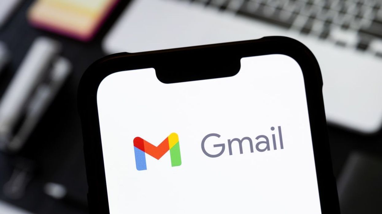Gmail logo on phone