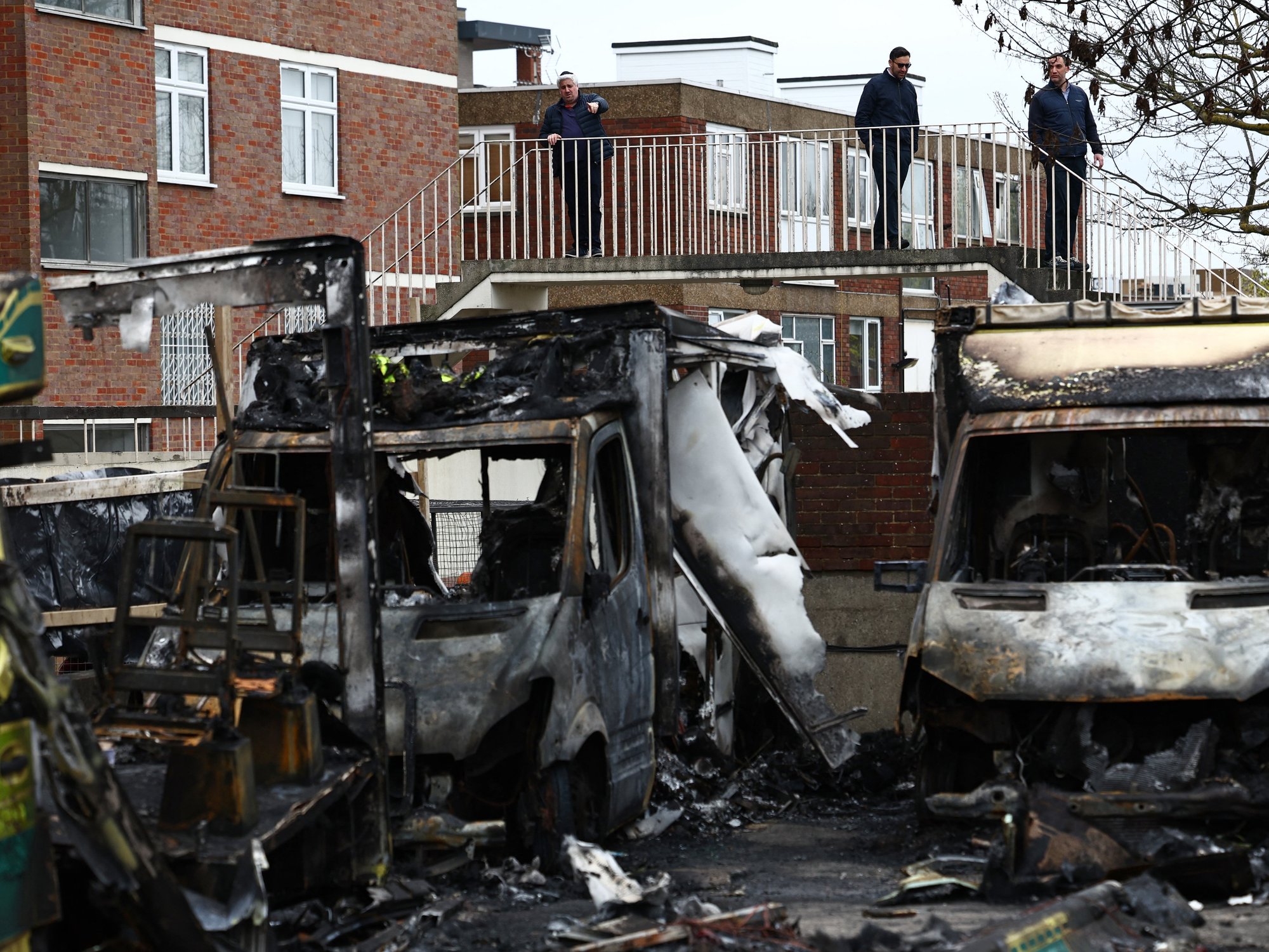 Golders Green ambulances burnt