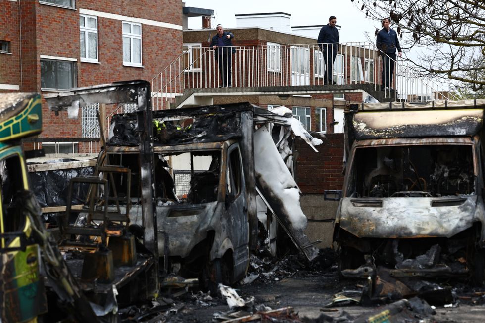 Golders Green ambulances burnt