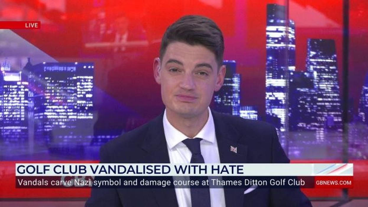 ‘Mindless thugs’ carve Swastika into golf course as police struggle to catch culprits: ‘We need the community’s help!'