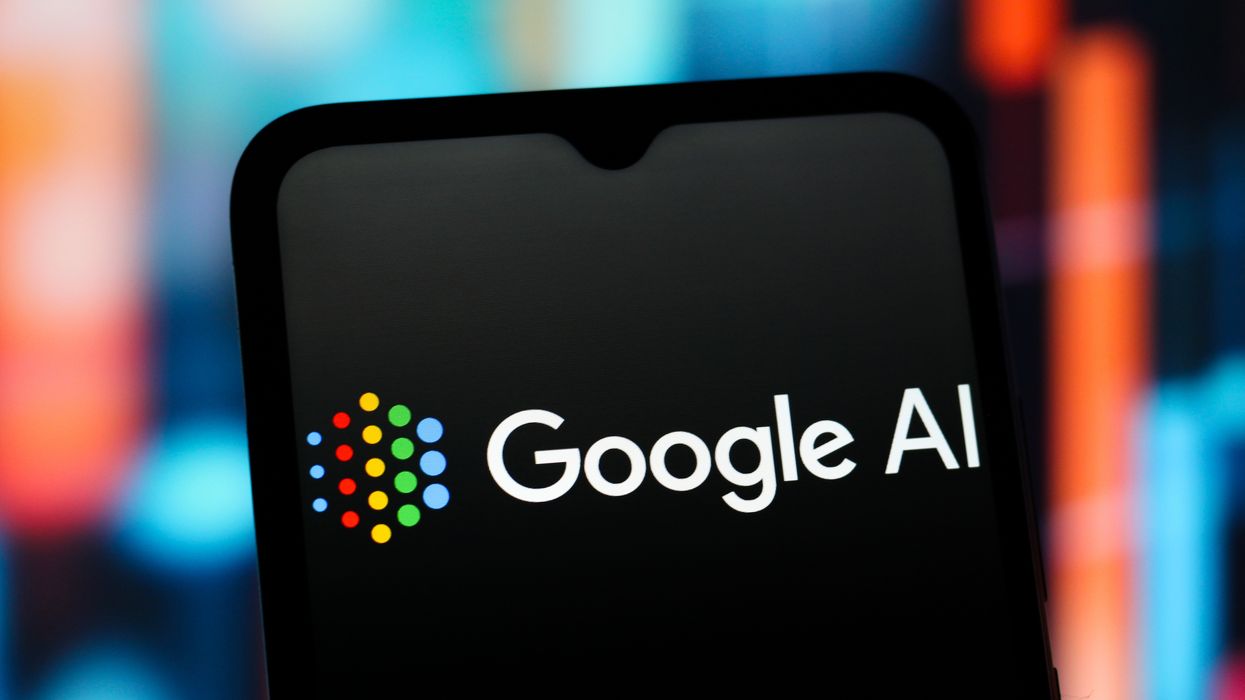 Google AI logo on smartphone