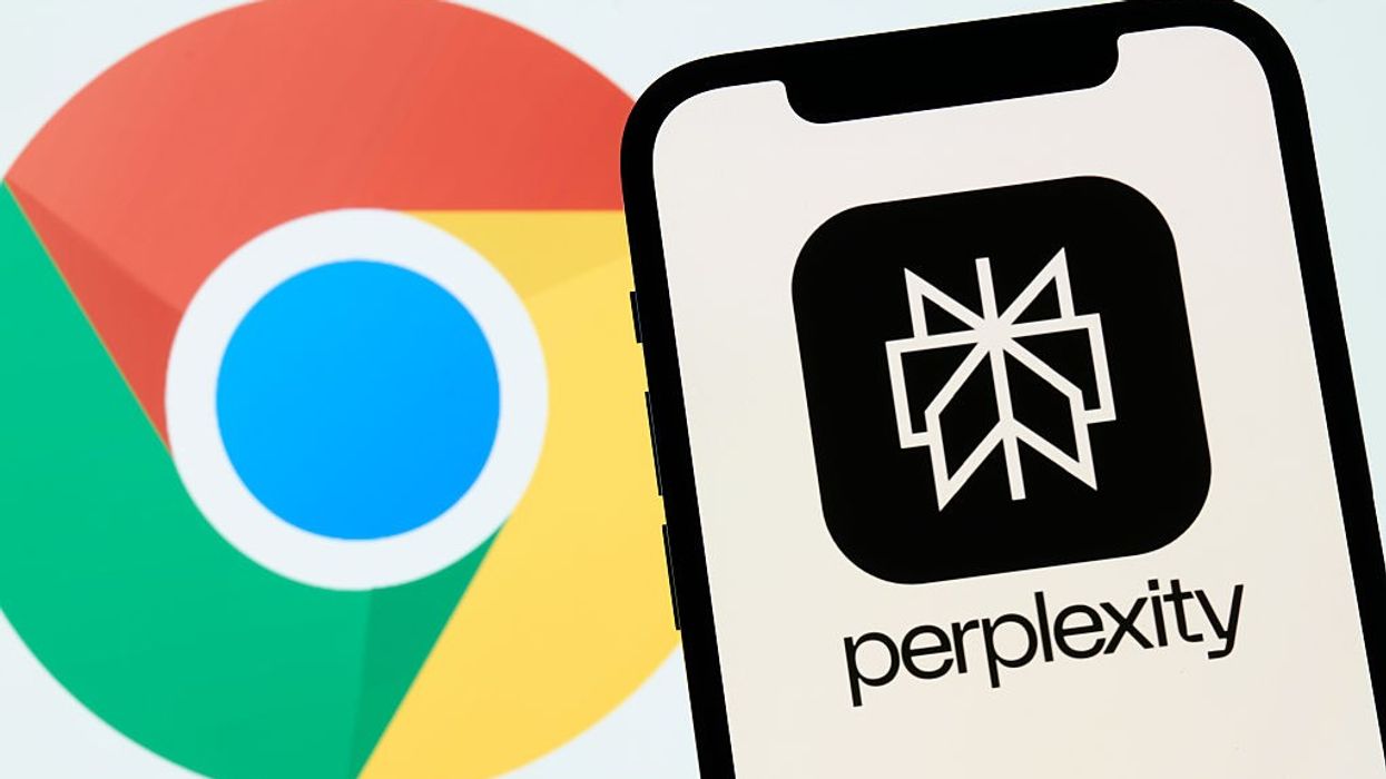 Google Chrome and Perplexity logo