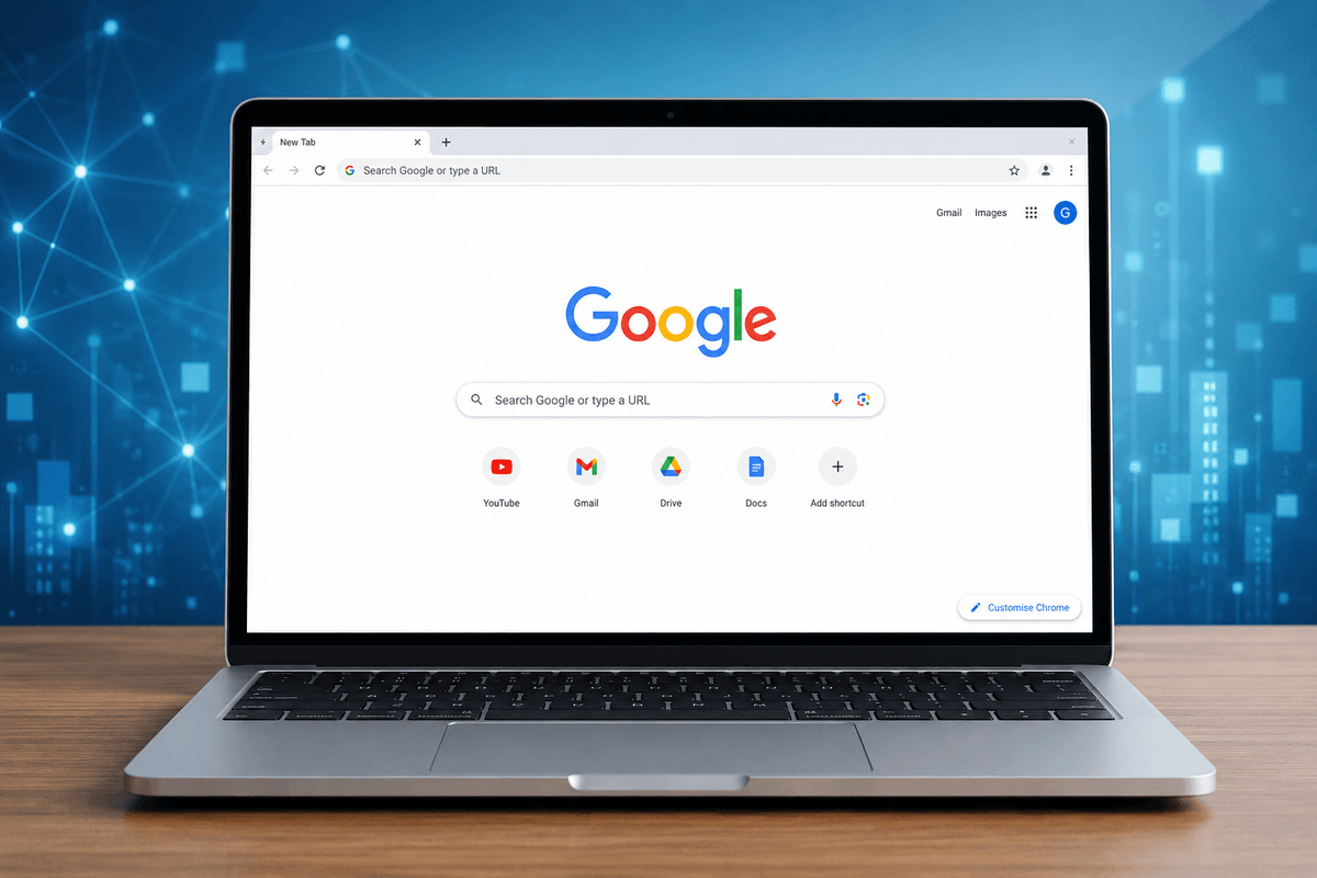 Google Chrome on laptop