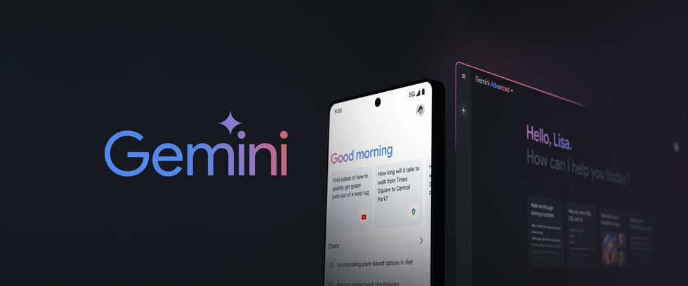 Google Gemini displayed across smartphone and laptop