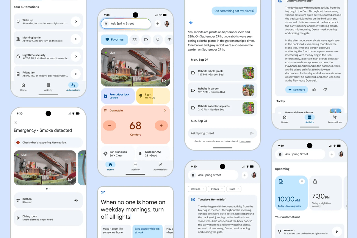 Google Gemini integrated on the Home app