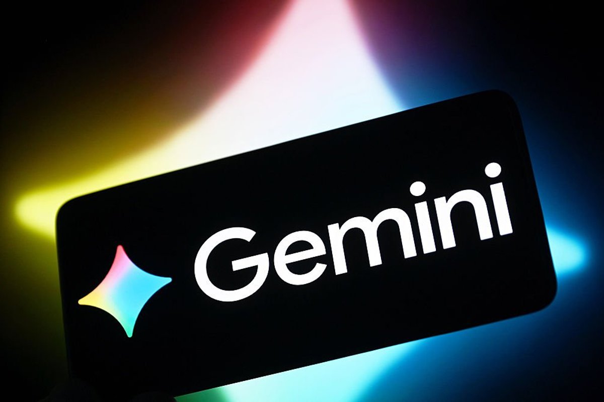 Google Gemini logo on mobile