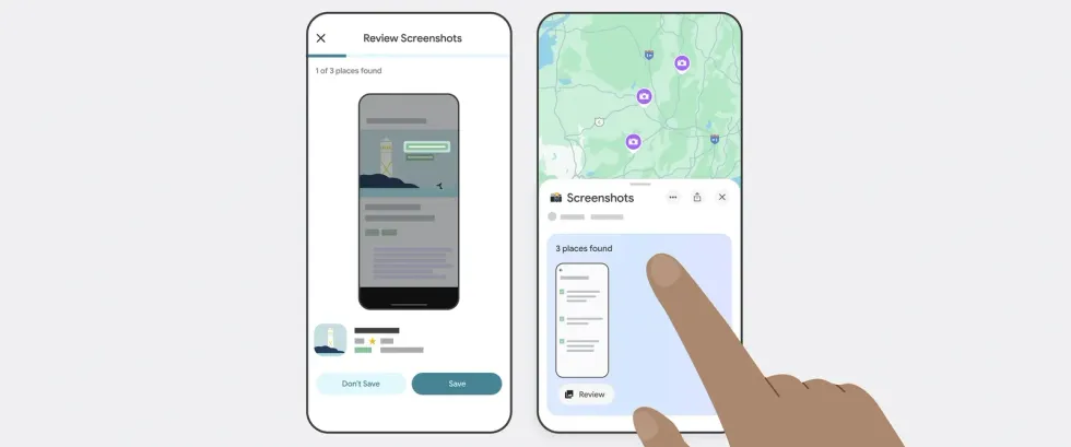 Google Maps screenshot page on the app