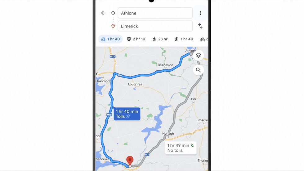 Google Maps will use fuel or energy efficiency as well as looking at traffic and road conditions to find the best route for the driver.