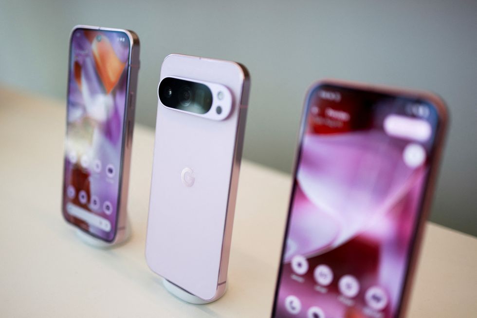 google pixel 9 in the new pink colour shown at event