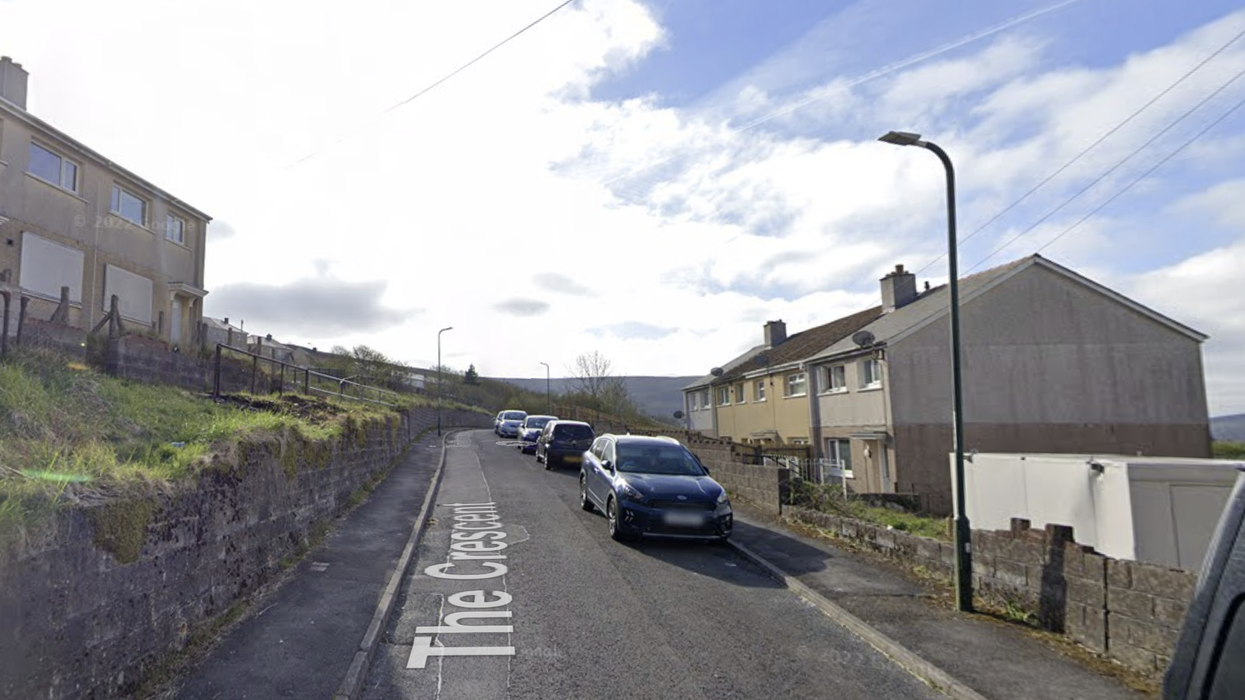 Google Street View of The Crescent, Nantyglo, Wales